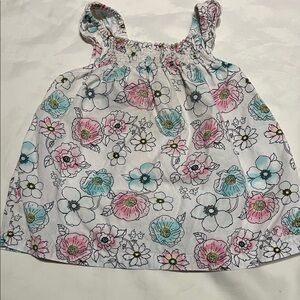 “Bundle 10/$13” Calvin Klein Jeans 6-9M Floral Top with Pink and Blue baby dress